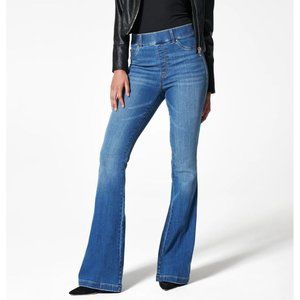 NWT 🔖Spanx Vintage Indigo Flare Jeans Bootcut Leg Pull On Pants Size L Petite